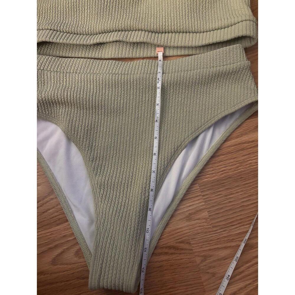 SHEIN Ribbed Bikini Set in Olive Green - Picture 4 of 9